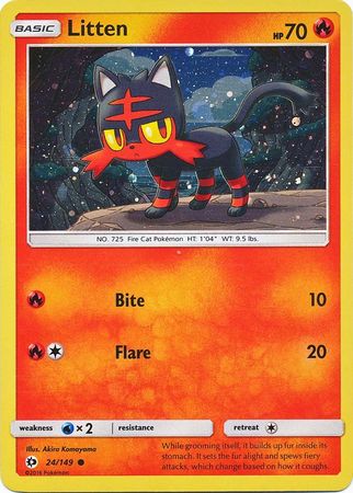 Litten (24/149) (Cosmos Holo) [Sun & Moon: Base Set] | Play N Trade Winnipeg