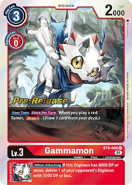 Gammamon [BT8-008] [New Awakening Pre-Release Cards] | Play N Trade Winnipeg