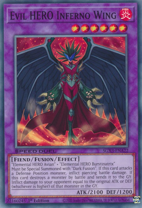 Evil HERO Inferno Wing [SGX3-ENA22] Common | Play N Trade Winnipeg