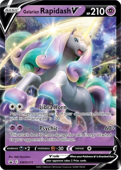 Galarian Rapidash V (SWSH111) (Jumbo Card) [Sword & Shield: Black Star Promos] | Play N Trade Winnipeg