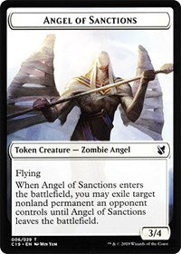 Angel of Sanctions // Horror Double-sided Token [Commander 2019 Tokens] | Play N Trade Winnipeg