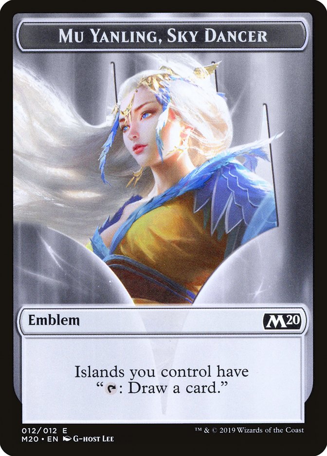 Mu Yanling, Sky Dancer Emblem [Core Set 2020 Tokens] | Play N Trade Winnipeg