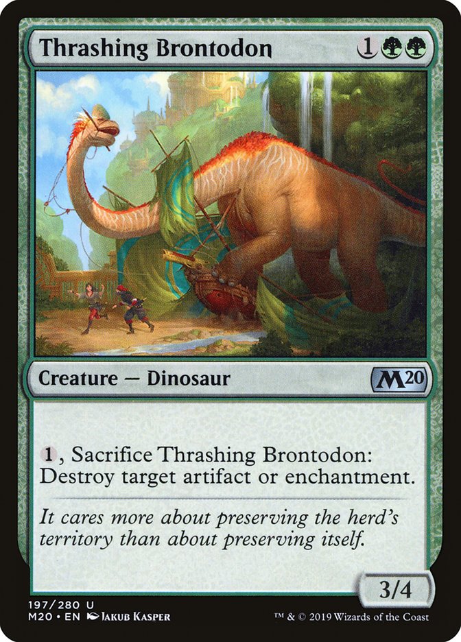 Thrashing Brontodon [Core Set 2020] | Play N Trade Winnipeg