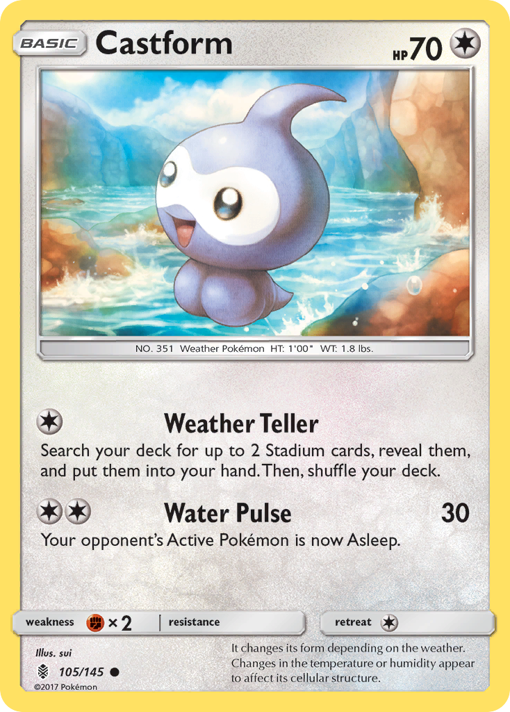 Castform (105/145) [Sun & Moon: Guardians Rising] | Play N Trade Winnipeg