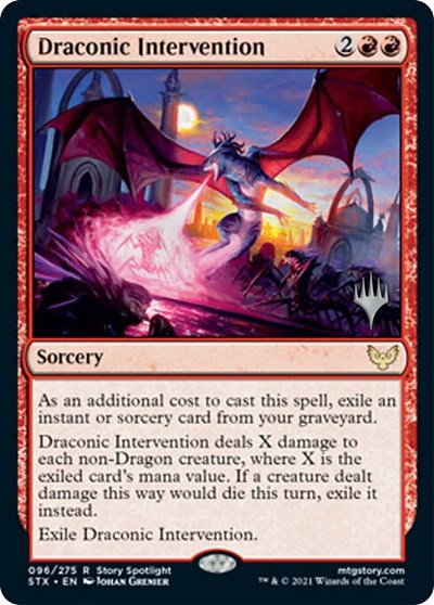 Draconic Intervention (Promo Pack) [Strixhaven: School of Mages Promos] | Play N Trade Winnipeg