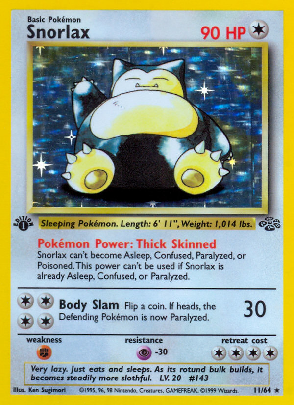 Snorlax (11/64) [Jungle 1st Edition] | Play N Trade Winnipeg