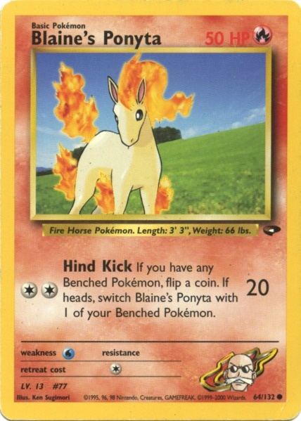 Blaine's Ponyta (64/132) [Gym Challenge Unlimited] | Play N Trade Winnipeg