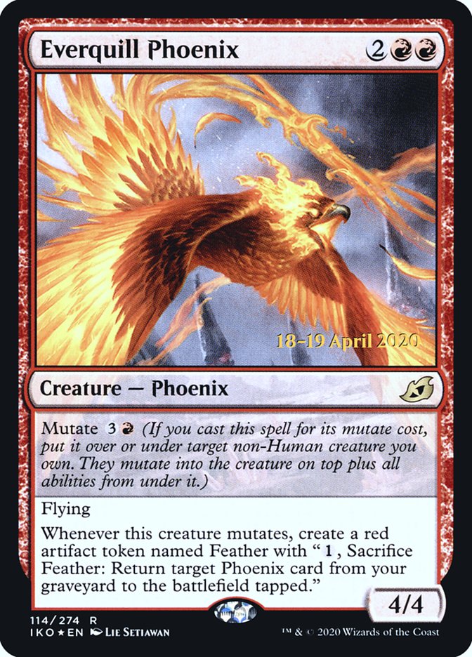 Everquill Phoenix  [Ikoria: Lair of Behemoths Prerelease Promos] | Play N Trade Winnipeg