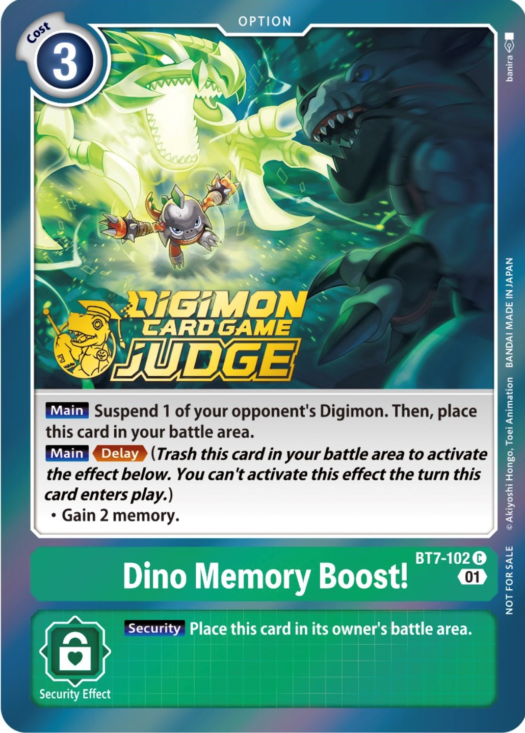 Dino Memory Boost! [BT7-102] (Judge Pack 3) [Next Adventure Promos] | Play N Trade Winnipeg