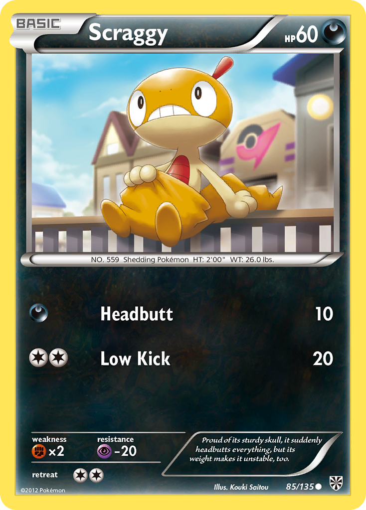 Scraggy (85/135) [Black & White: Plasma Storm] | Play N Trade Winnipeg