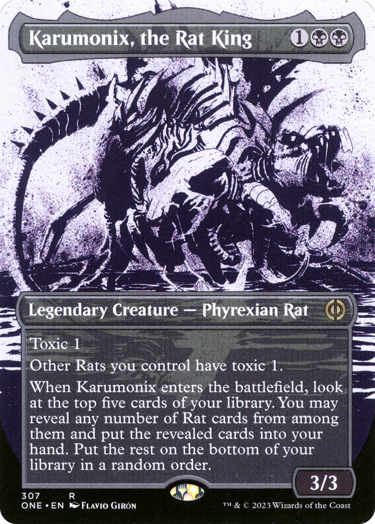 Karumonix, the Rat King (Borderless Ichor) [Phyrexia: All Will Be One] | Play N Trade Winnipeg