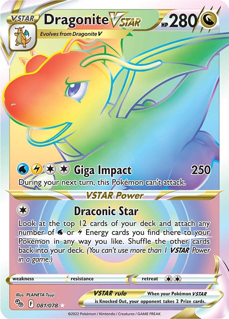 Dragonite VSTAR (081/078) [Pokémon GO] | Play N Trade Winnipeg