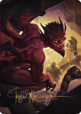 Nefarious Imp Art Card (Gold-Stamped Signature) [Commander Legends: Battle for Baldur's Gate Art Series] | Play N Trade Winnipeg