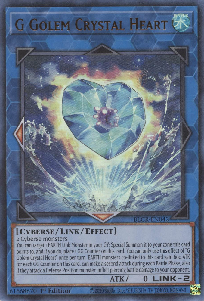 G Golem Crystal Heart [BLCR-EN042] Ultra Rare | Play N Trade Winnipeg