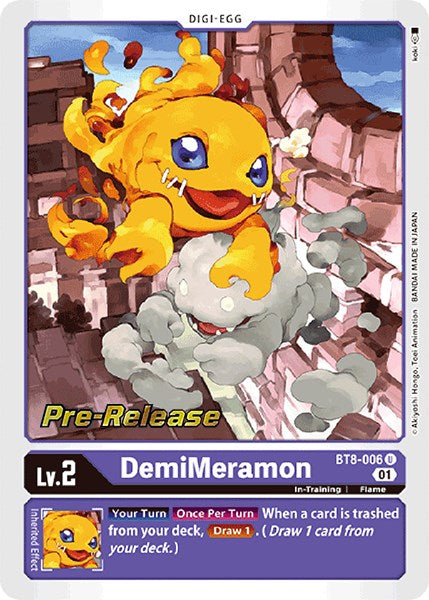 DemiMeramon [BT8-006] [New Awakening Pre-Release Cards] | Play N Trade Winnipeg