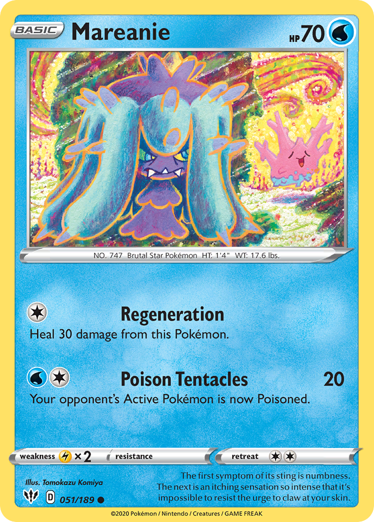 Mareanie (051/189) [Sword & Shield: Darkness Ablaze] | Play N Trade Winnipeg