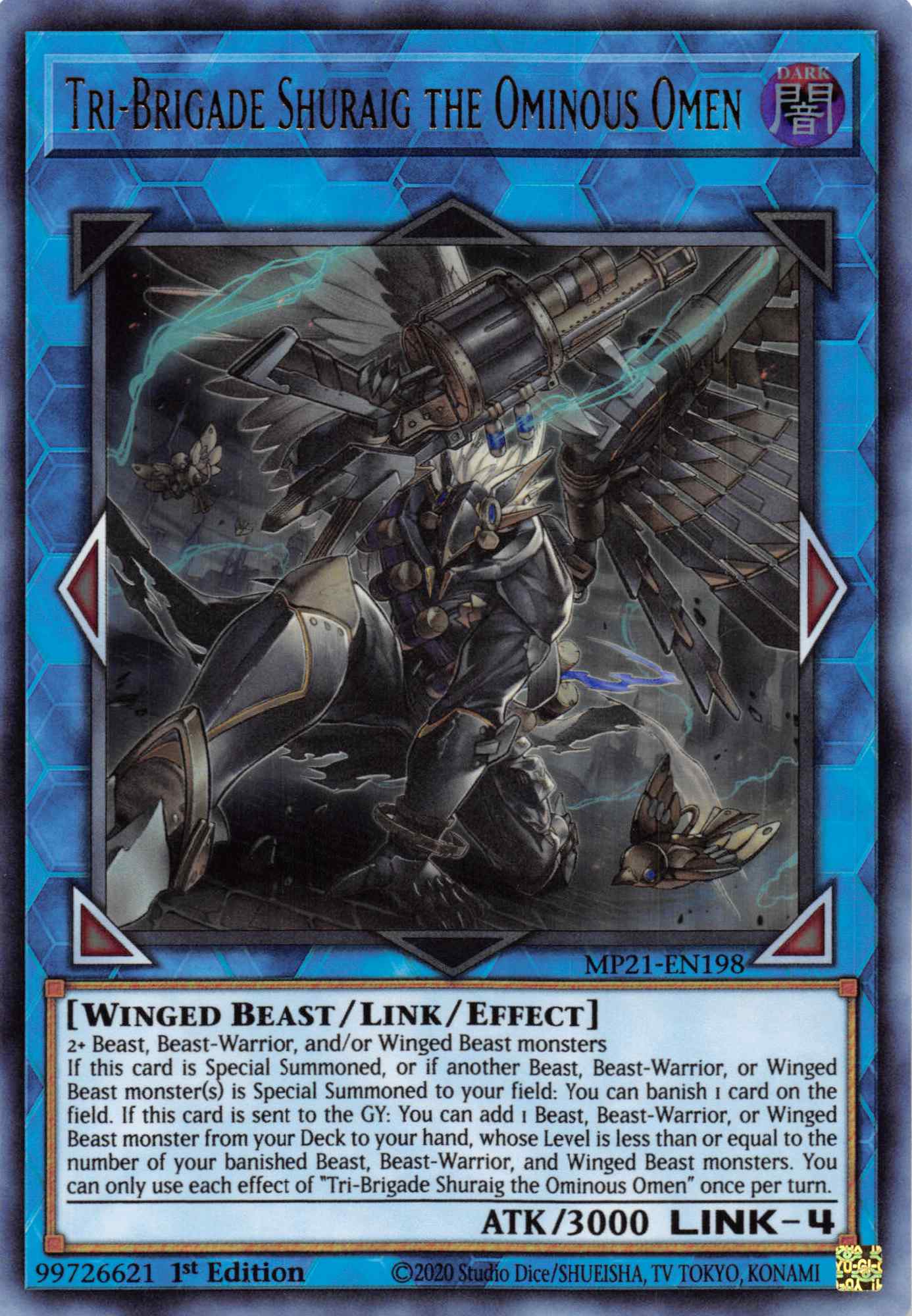 Tri-Brigade Shuraig the Ominous Omen [MP21-EN198] Ultra Rare | Play N Trade Winnipeg