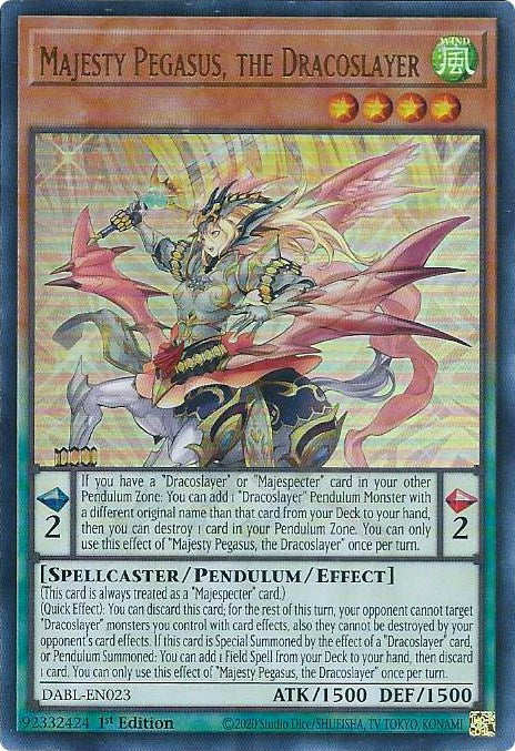 Majesty Pegasus, the Dracoslayer [DABL-EN023] Ultra Rare | Play N Trade Winnipeg