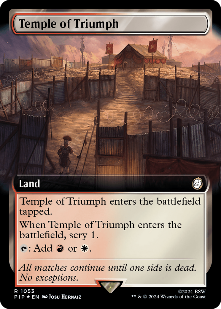 Temple of Triumph (Extended Art) (Surge Foil) [Fallout] | Play N Trade Winnipeg