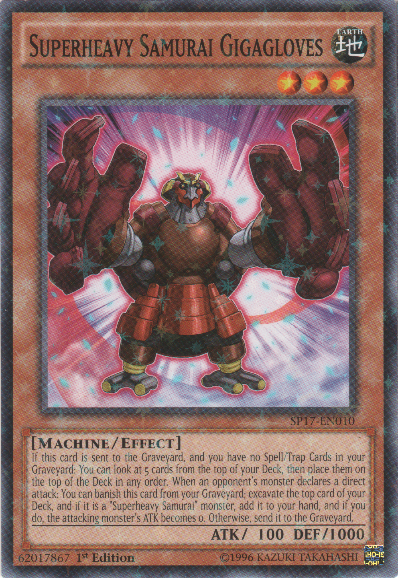 Superheavy Samurai Gigagloves [SP17-EN010] Starfoil Rare | Play N Trade Winnipeg