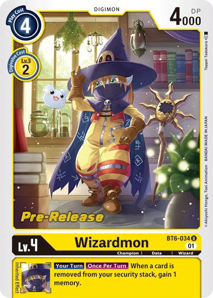 Wizardmon [BT6-034] [Double Diamond Pre-Release Cards] | Play N Trade Winnipeg