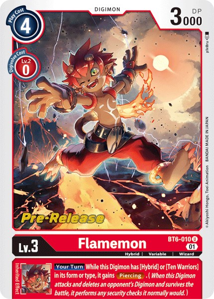 Flamemon [BT6-010] [Double Diamond Pre-Release Cards] | Play N Trade Winnipeg