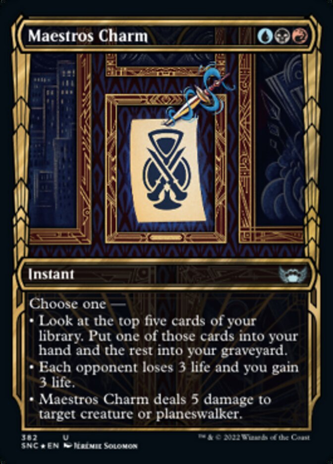 Maestros Charm (Showcase Golden Age Gilded Foil) [Streets of New Capenna] | Play N Trade Winnipeg