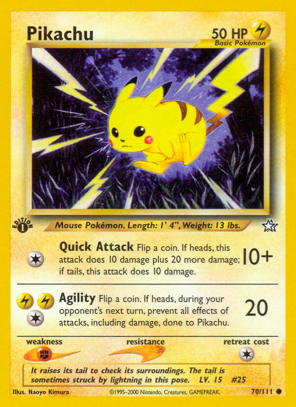 Pikachu (70/111) [Neo Genesis 1st Edition] | Play N Trade Winnipeg