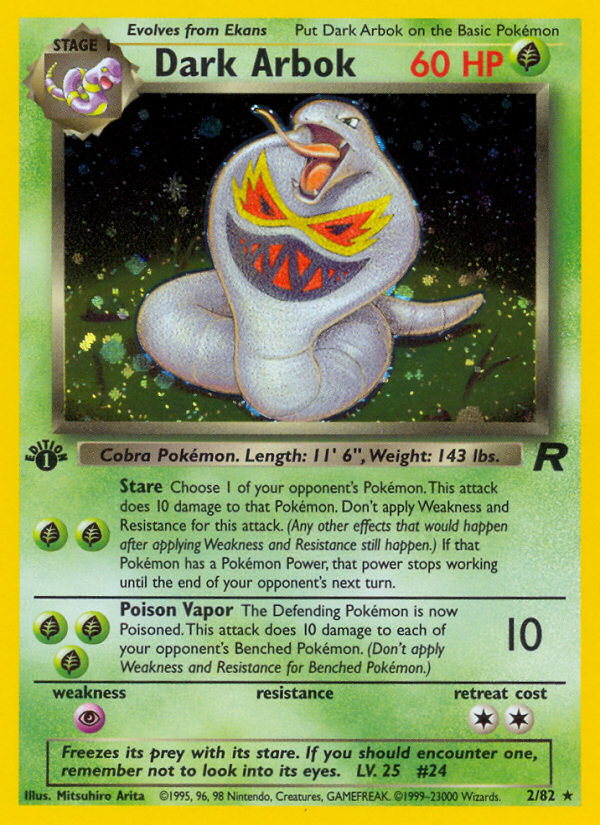 Dark Arbok (2/82) [Team Rocket 1st Edition] | Play N Trade Winnipeg