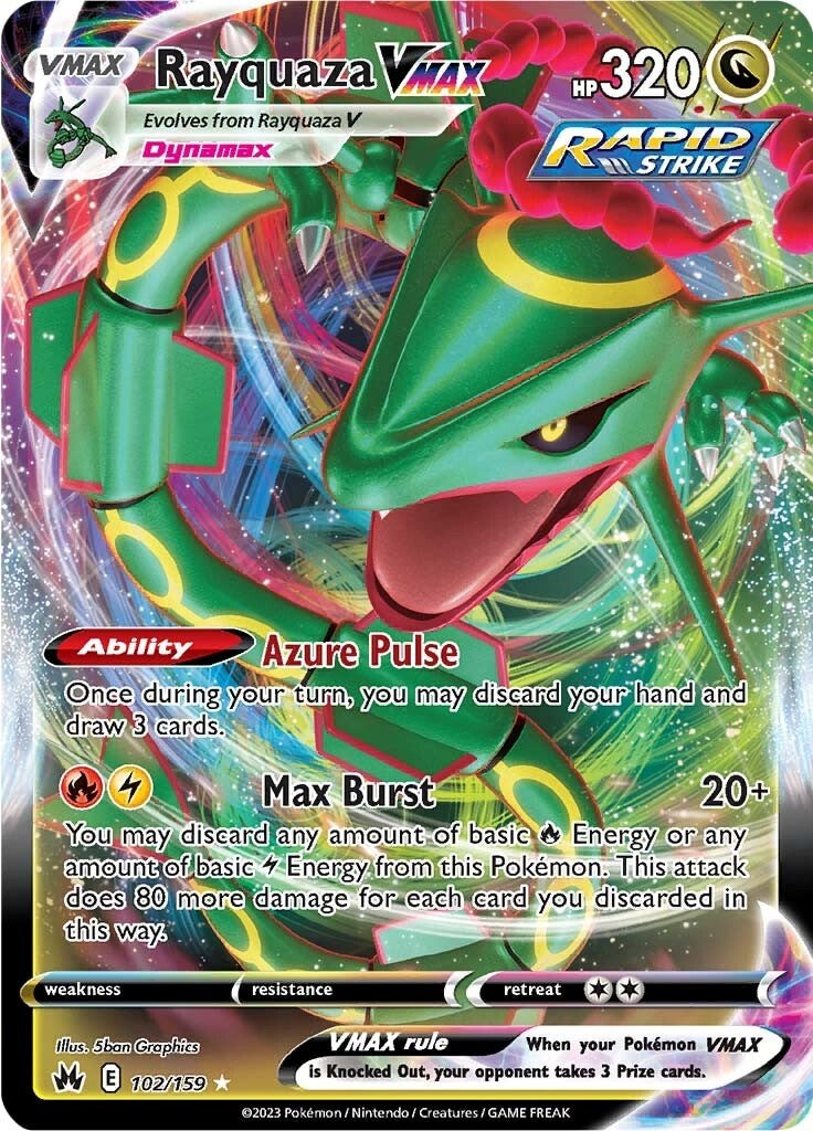 Rayquaza VMAX (102/159) (102) [Sword & Shield: Crown Zenith] | Play N Trade Winnipeg