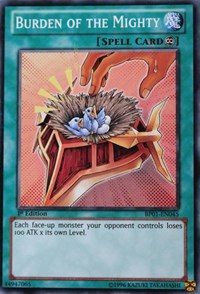 Burden of the Mighty [BP01-EN045] Starfoil Rare | Play N Trade Winnipeg