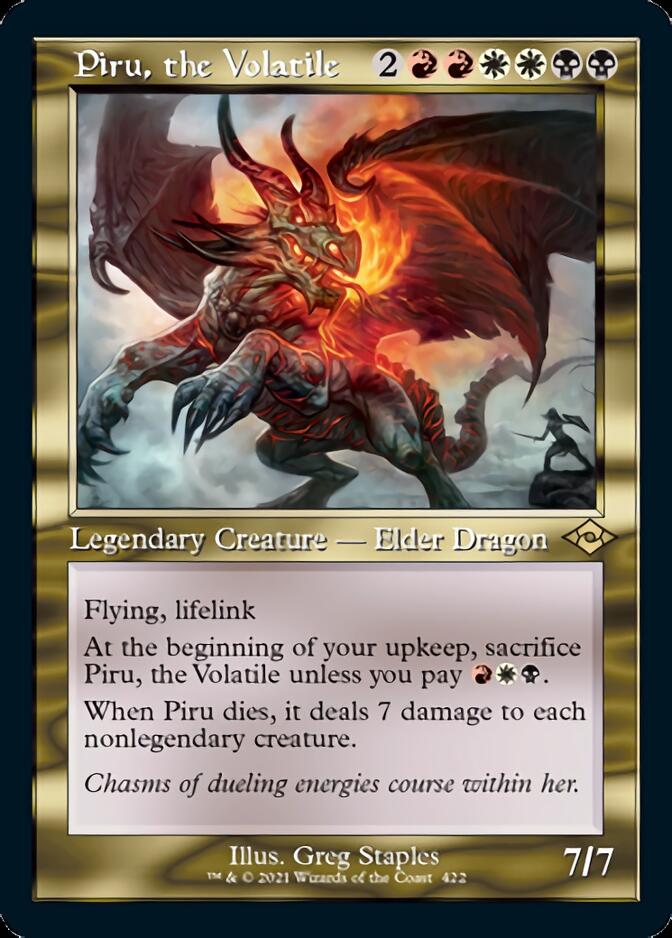 Piru, the Volatile (Retro Foil Etched) [Modern Horizons 2] | Play N Trade Winnipeg