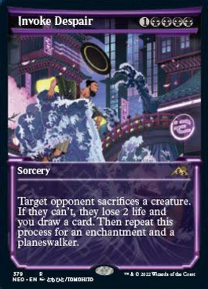 Invoke Despair (Showcase Soft Glow) [Kamigawa: Neon Dynasty] | Play N Trade Winnipeg