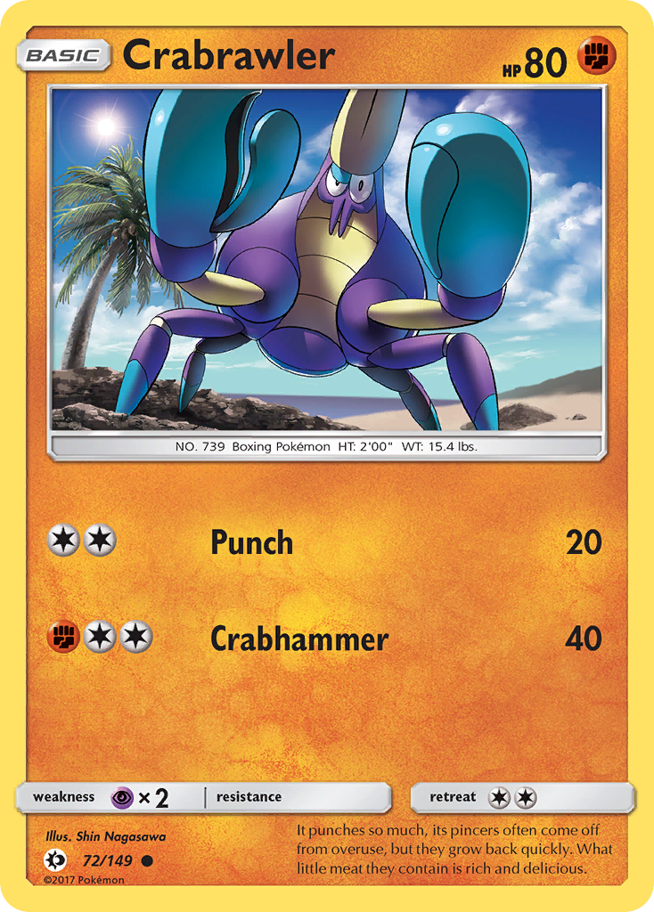 Crabrawler (72/149) [Sun & Moon: Base Set] | Play N Trade Winnipeg