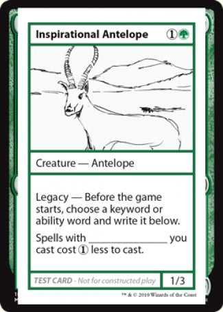 Inspirational Antelope (2021 Edition) [Mystery Booster Playtest Cards] | Play N Trade Winnipeg