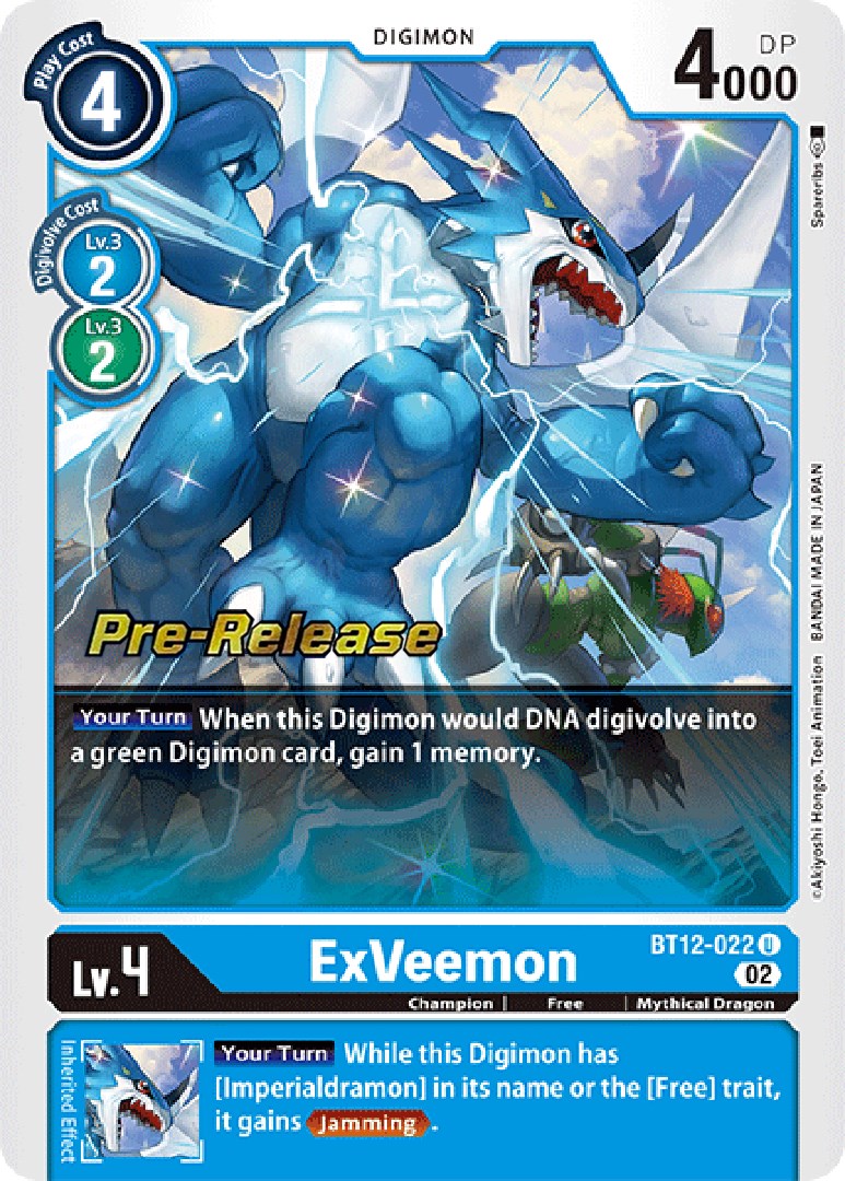 ExVeemon [BT12-022] [Across Time Pre-Release Cards] | Play N Trade Winnipeg