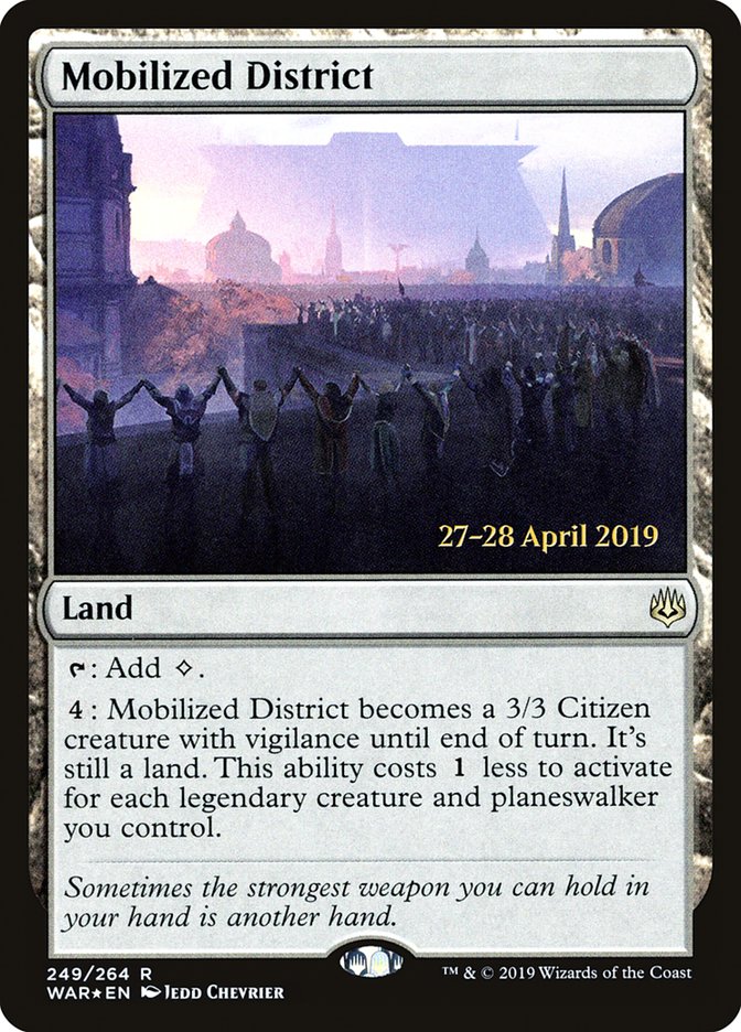 Mobilized District  [War of the Spark Prerelease Promos] | Play N Trade Winnipeg