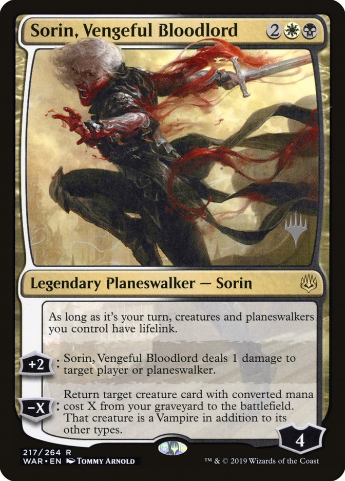 Sorin, Vengeful Bloodlord (Promo Pack) [War of the Spark Promos] | Play N Trade Winnipeg