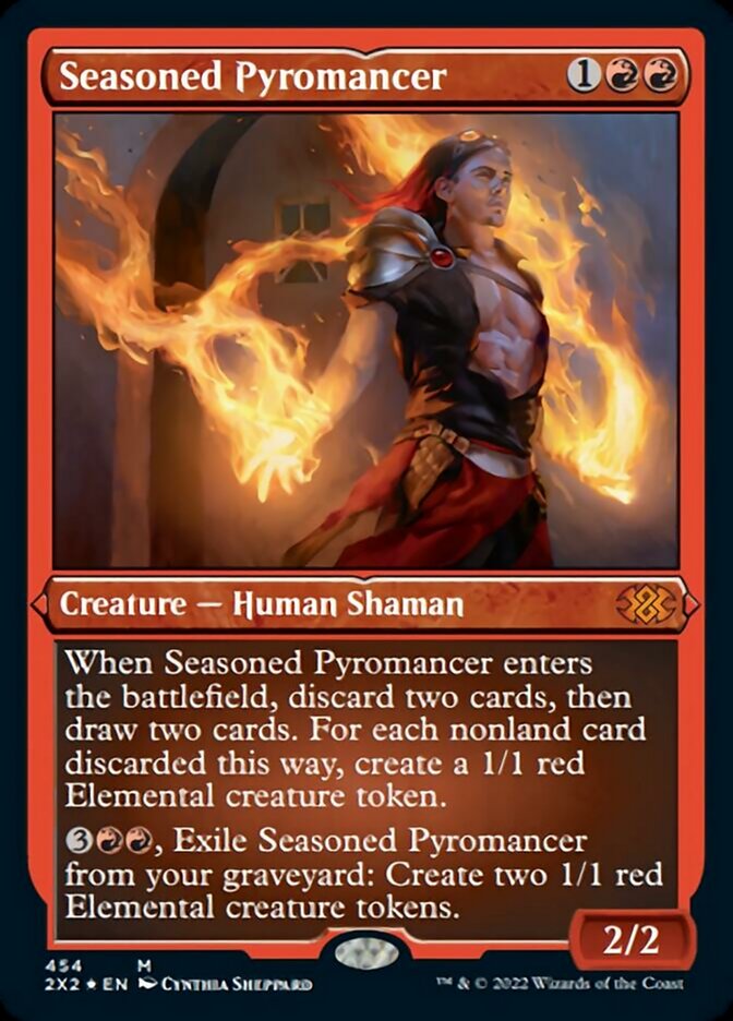 Seasoned Pyromancer (Foil Etched) [Double Masters 2022] | Play N Trade Winnipeg