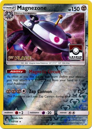 Magnezone (83/156) (League Promo 1st Place) [Sun & Moon: Ultra Prism] | Play N Trade Winnipeg