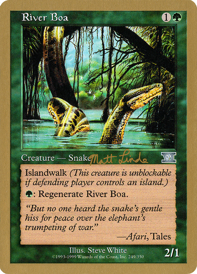 River Boa (Matt Linde) [World Championship Decks 1999] | Play N Trade Winnipeg