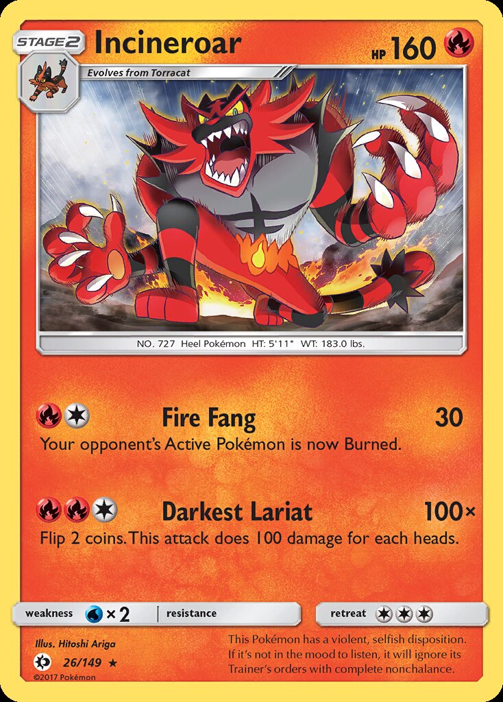 Incineroar (26/149) (Theme Deck Exclusive) [Sun & Moon: Base Set] | Play N Trade Winnipeg