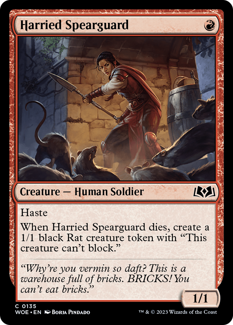 Harried Spearguard [Wilds of Eldraine] | Play N Trade Winnipeg