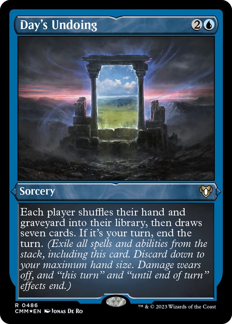 Day's Undoing (Foil Etched) [Commander Masters] | Play N Trade Winnipeg