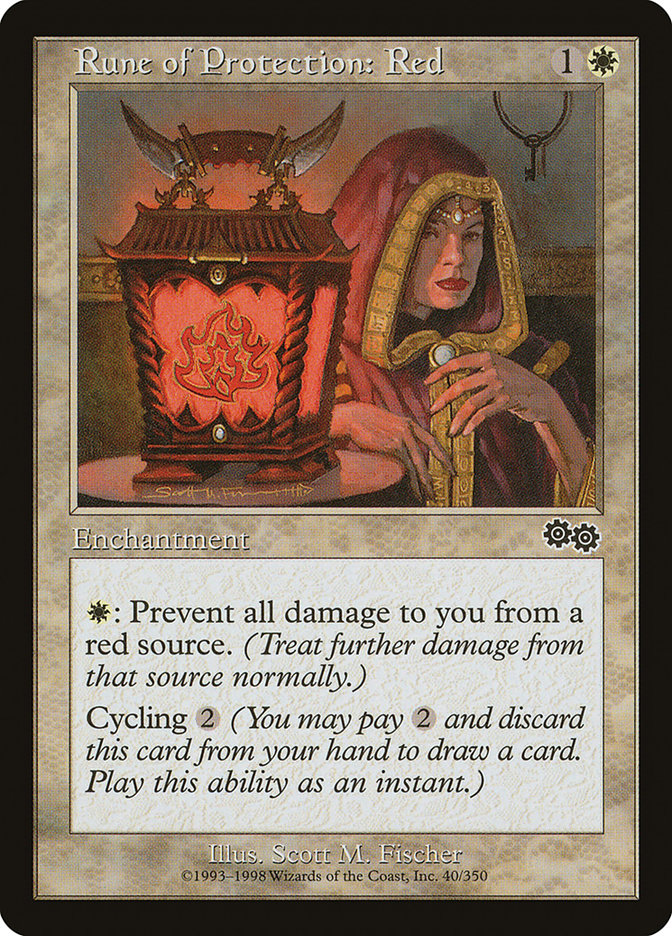 Rune of Protection: Red [Urza's Saga] | Play N Trade Winnipeg