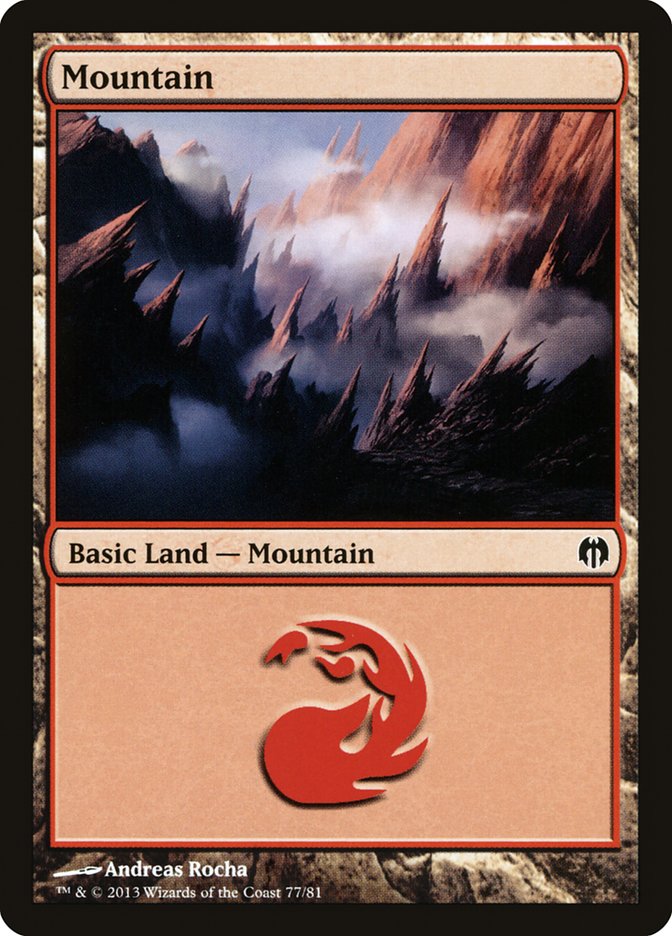 Mountain (77) [Duel Decks: Heroes vs. Monsters] | Play N Trade Winnipeg