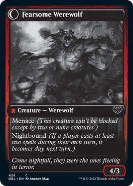 Fearful Villager // Fearsome Werewolf [Innistrad: Double Feature] | Play N Trade Winnipeg