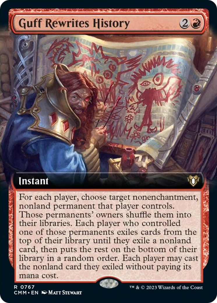 Guff Rewrites History (Extended Art) [Commander Masters] | Play N Trade Winnipeg