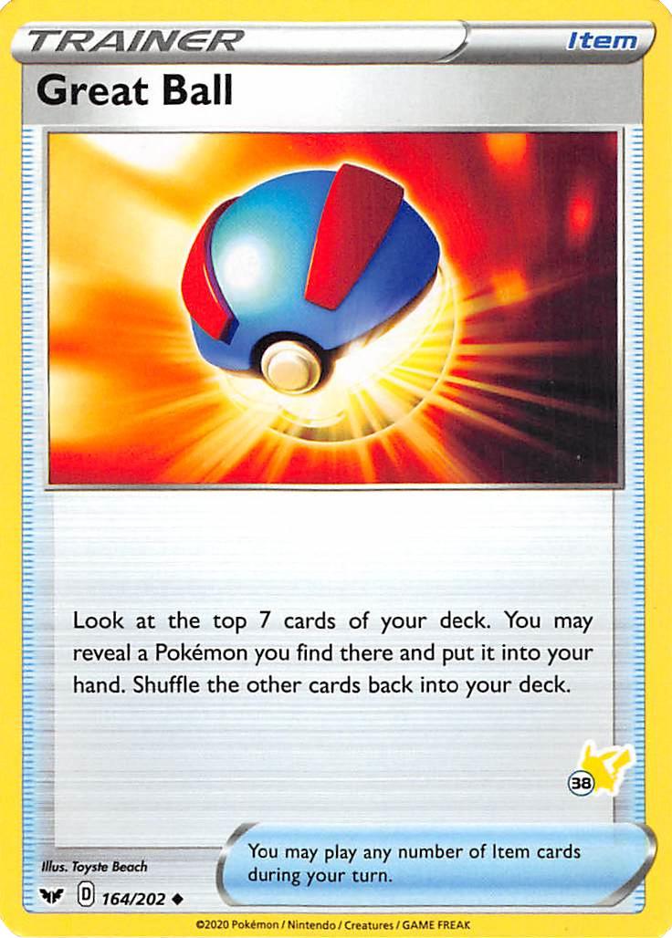 Great Ball (164/202) (Pikachu Stamp #38) [Battle Academy 2022] | Play N Trade Winnipeg