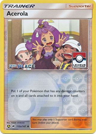 Acerola (112a/147) (League Promo 2nd Place) [Sun & Moon: Burning Shadows] | Play N Trade Winnipeg